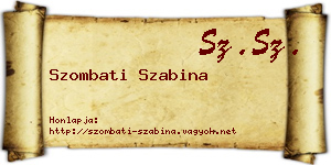 Szombati Szabina névjegykártya